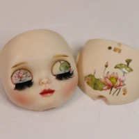 blyth doll face plate for diy your blyth makeup including hand painted backplane customization doll princess makeup 7 30 2