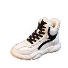 Хит продаж, зимние женские ботинки, модные бархатные толстые хлопковые ботильоны, Осенние водонепроницаемые ботинки для лыжного снега из хлопка, ботильоны H636