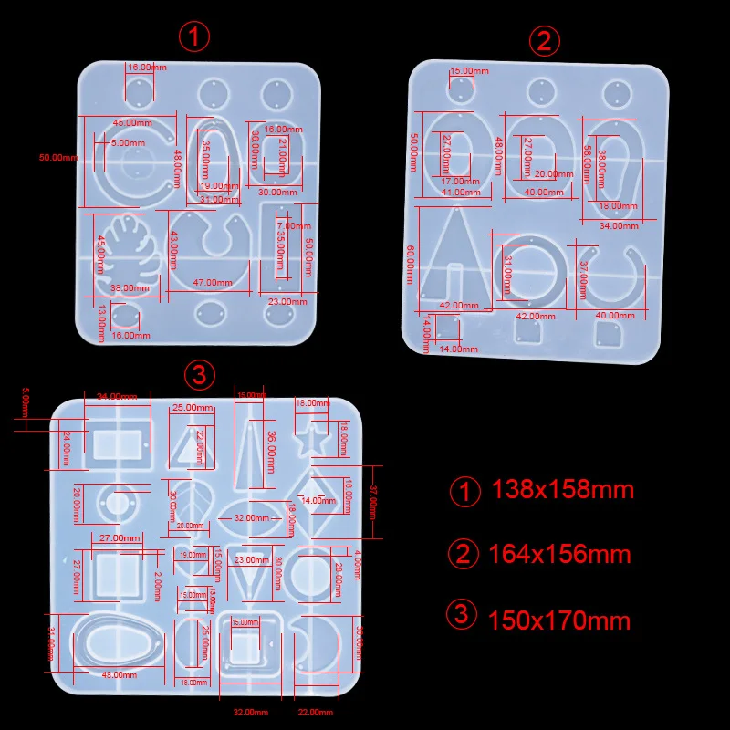 Новое поступление 6 видов формы для сережек уф эпоксидной смолы инструменты