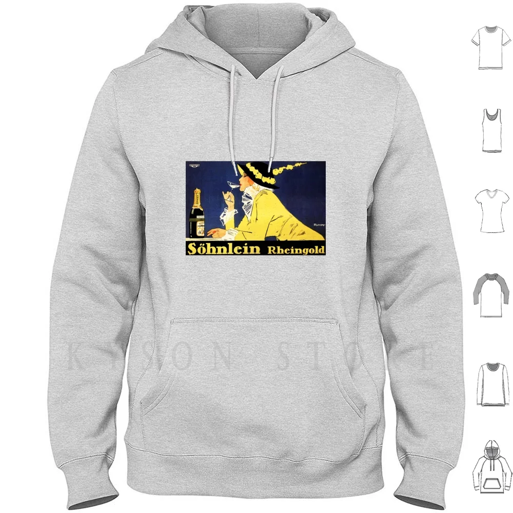 Sohnlein Rheingold Lithograph Art от Fritz Rumpf винтажная немецкая толстовка с капюшоном и длинным