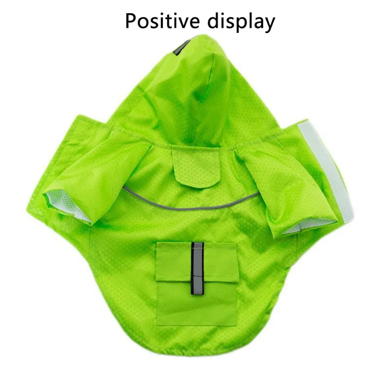 Двухслойный дождевик с капюшоном для домашних животных собаки карманами и
