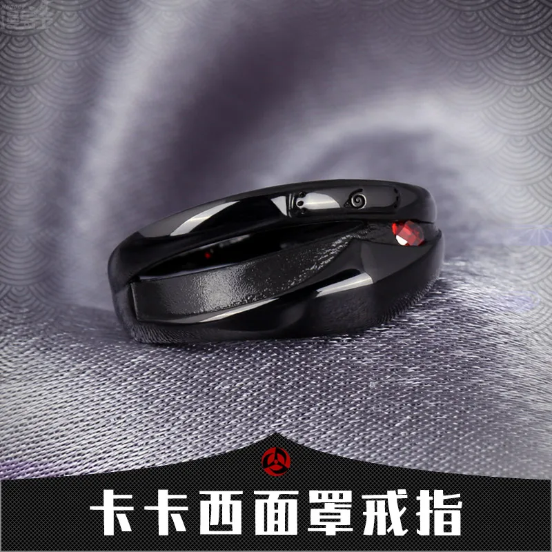 

Hatake Kakashi Mask Ring S925 Sterling Silver Jewelry Ring Diamond jewelry Animation peripherals Birthday gift adjustable