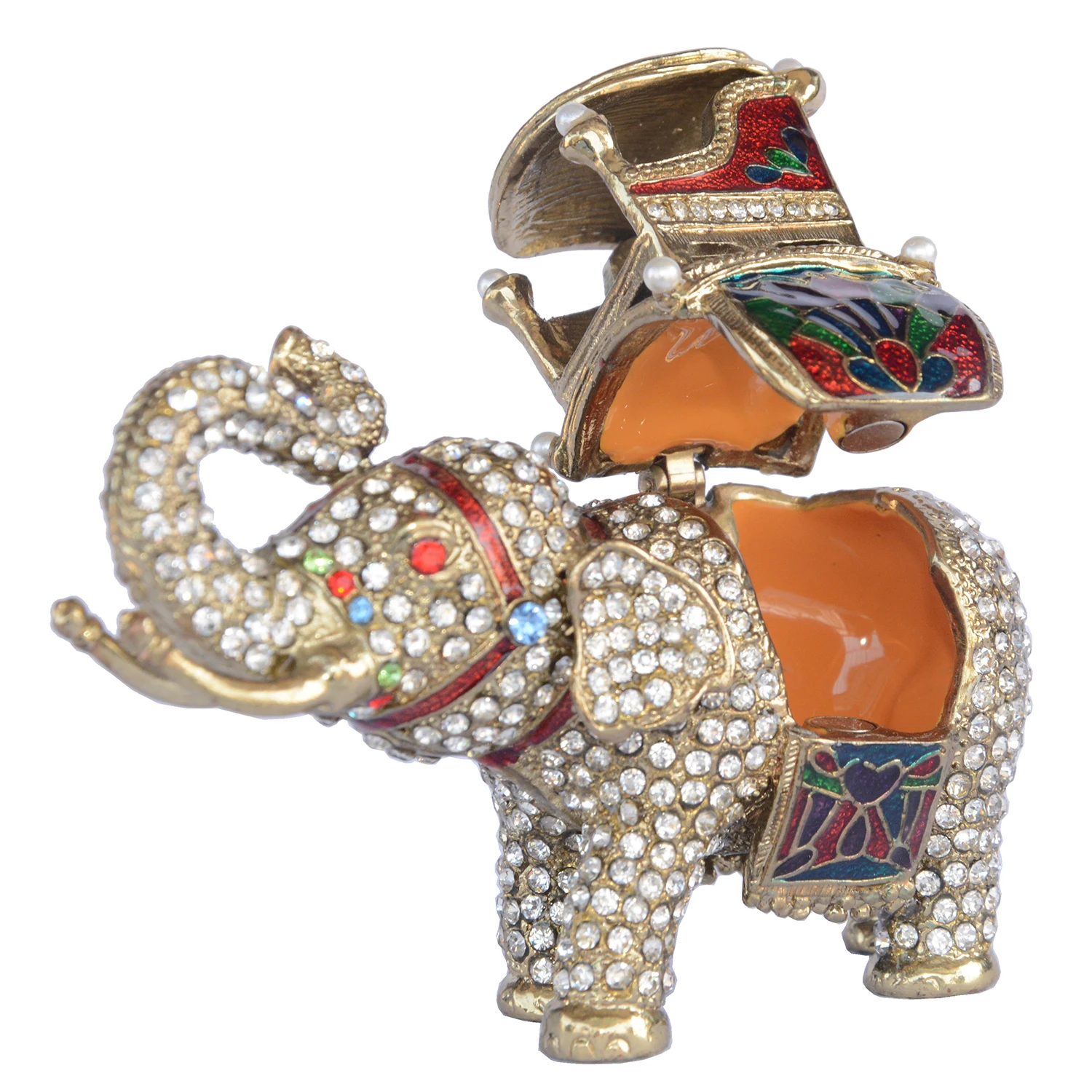 Стразы слон с украшением в виде кристаллов инкрустированная Ювелирная шкатулка