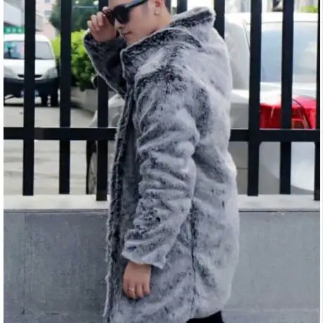 Популярные мужские пальто из искусственного меха 2020 зимние длинные норки