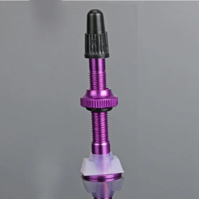 purple 1 шт. 52 мм бескамерный клапан для велосипеда MTB дорожный велосипед presta клапан высокого качества алюминиевый сплав бескамерные шины FV клапан - Цвет: purple