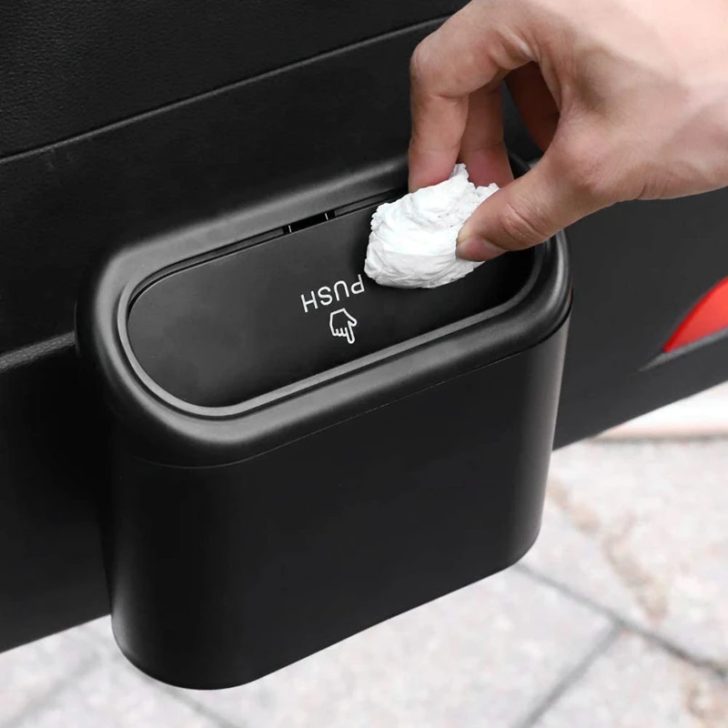 Car Trash Can With Lid Mini Vehicle Bin Dustbin Garbage Organizer Automotive For Auto Cars Home | Автомобили и мотоциклы