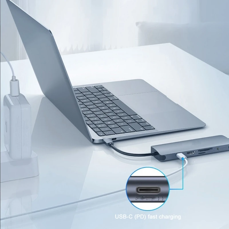 

USB 3,0 Hub 9 в 1 usb-хаб, поддержка передачи видео 4K 30Hz USB Splitter для ноутбука, мобильного HDD и т. д.