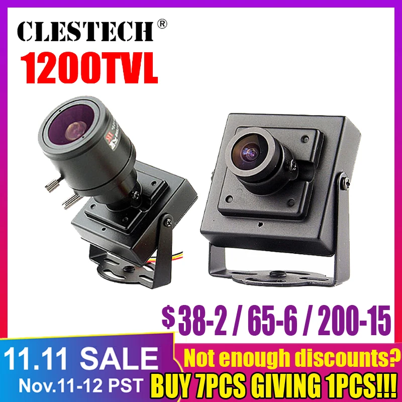 11,11 Большая распродажа Smale1200TVL CCTV HD мини-камера видеонаблюдения, металлическая микро видео-камера с кронштейном
