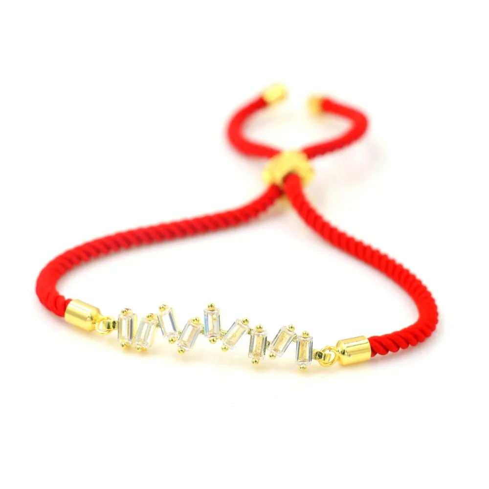 Женский геометрический Асимметричный браслет с микрозакрепкой из циркона