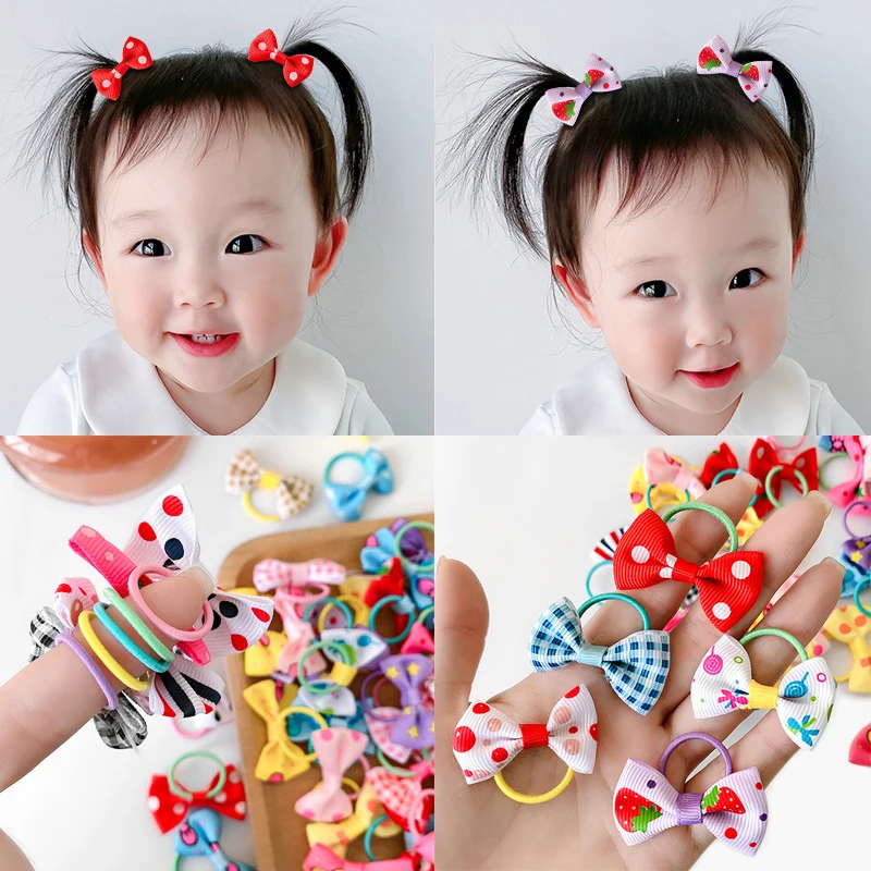 

Заколка для волос с милым принтом и бантом, 10 шт.