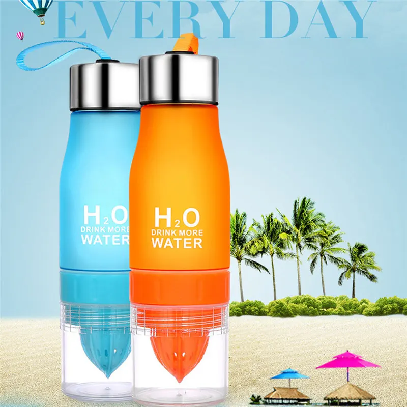 Креативная пластиковая бутылка для воды объемом 650 мл портативная инфузии