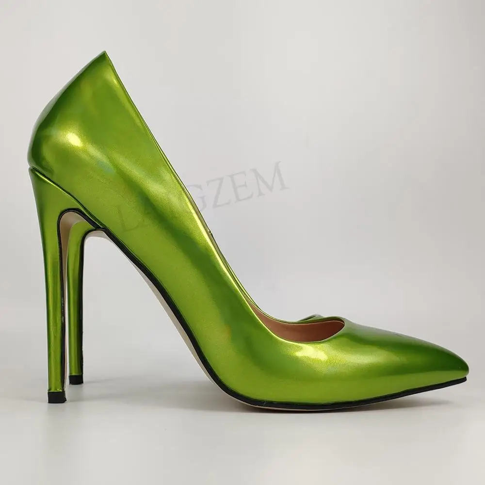 Туфли лодочки женские на высоком каблуке с голографическим эффектом|Женские