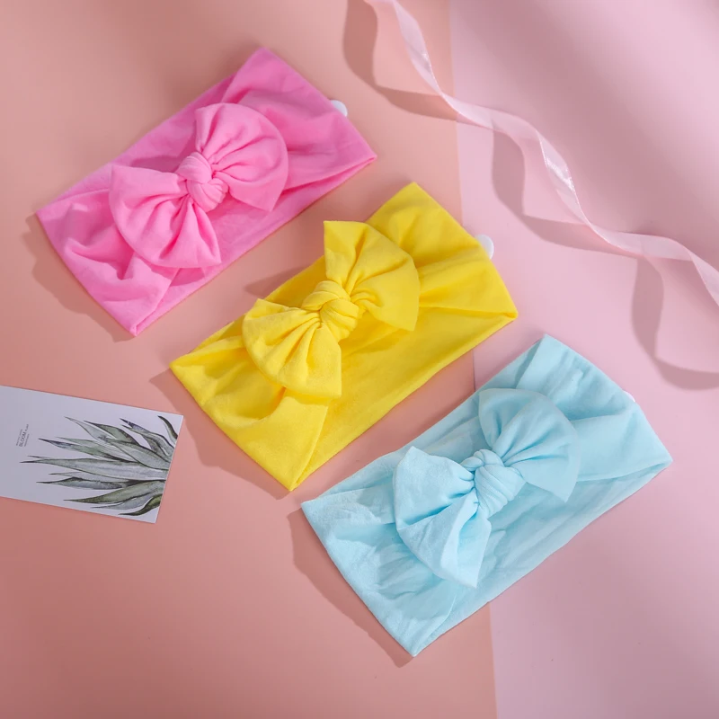 

Cute Baby Headbands For Girls Candy Color Baby Hair Band With Button Soft Elastic Children Turban Hair Accessories Kids Headwear