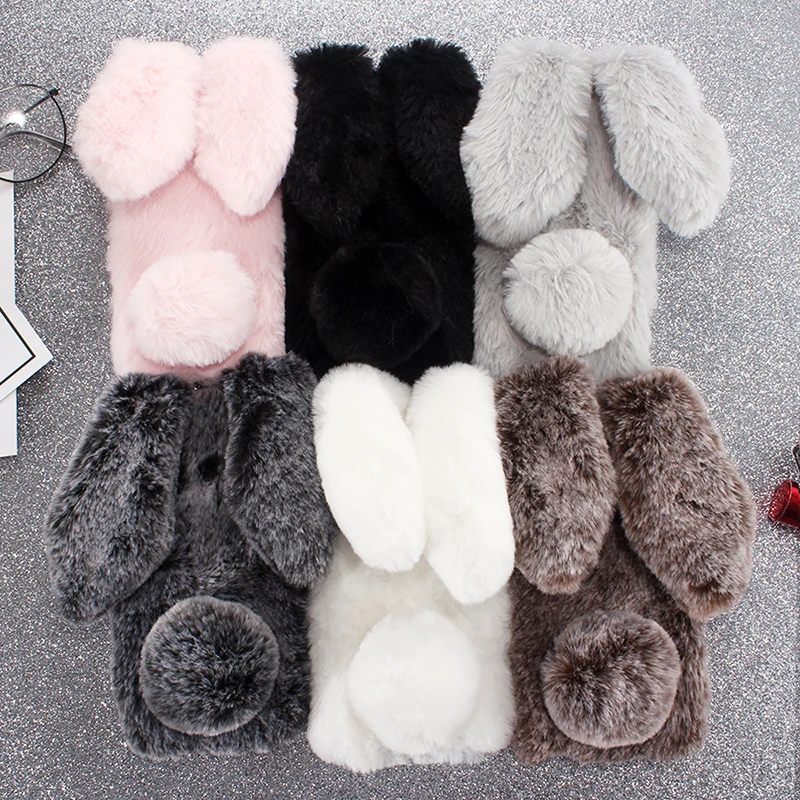 Волосатые самодельный классный Мышь кролик 3D Винер подарок кожа чехол для