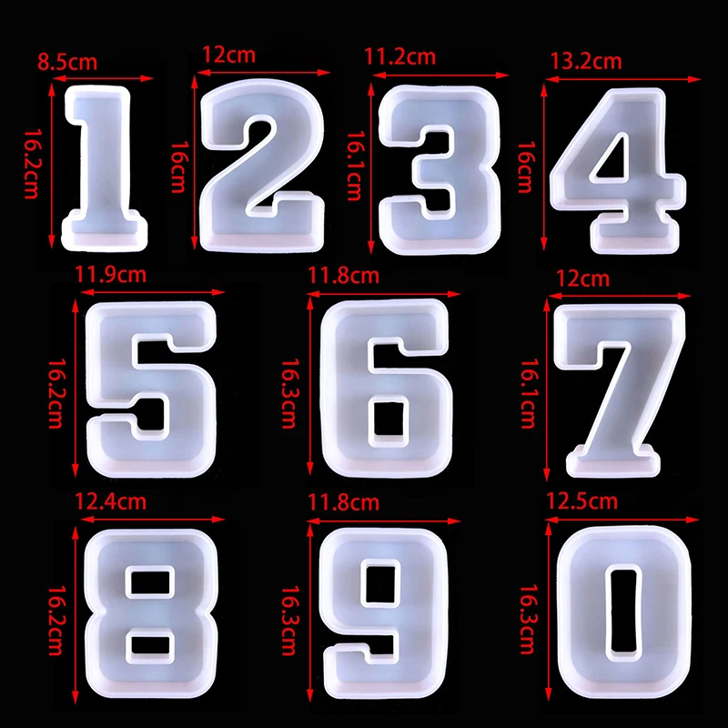 

16 см «сделай сам», украшение для пары, декор для дня рождения, цифры, силиконовая форма из смолы, форма для эпоксидной смолы, большой размер