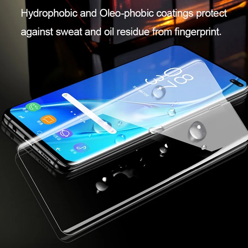 Full Liquid UV Tempered Glass For Samsung Galaxy S20 Ultra S10 E 5G S9Plus Full Cover Screen Protector On Note 10 plus 9 8 Glass