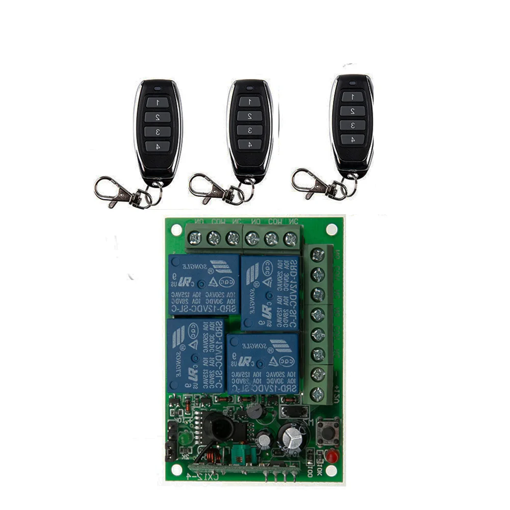 

Smart Multiple DC 12V 24V 10A 315/433 MHz 2CH 2 CH Wireless Relay RF Remote Control Switch Receiver+Transmitter /shutters/Lamp