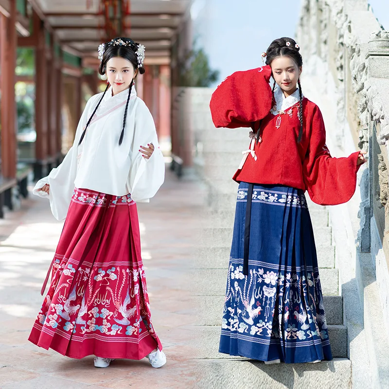 Женский костюм Hanfu с вышивкой классический для танцев традиционное платье феи