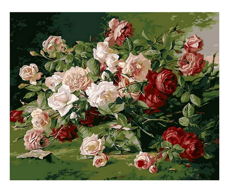 Безрамное живопись by numbers картины по номерам diy картина маслом на холсте для