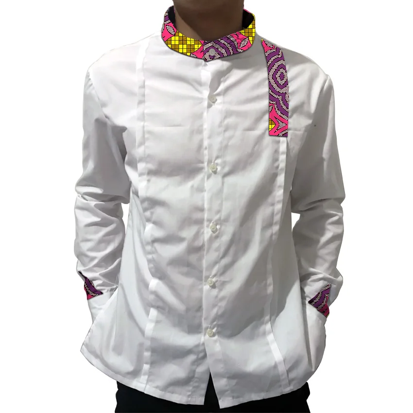 Мужская рубашка с Африканским принтом Дашики мужские зеленые/Восковые рубашки в