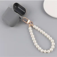 custom white pearl pave beaded keychain for women trendy temperament simple key rings car keys bag decorate couple jewelry