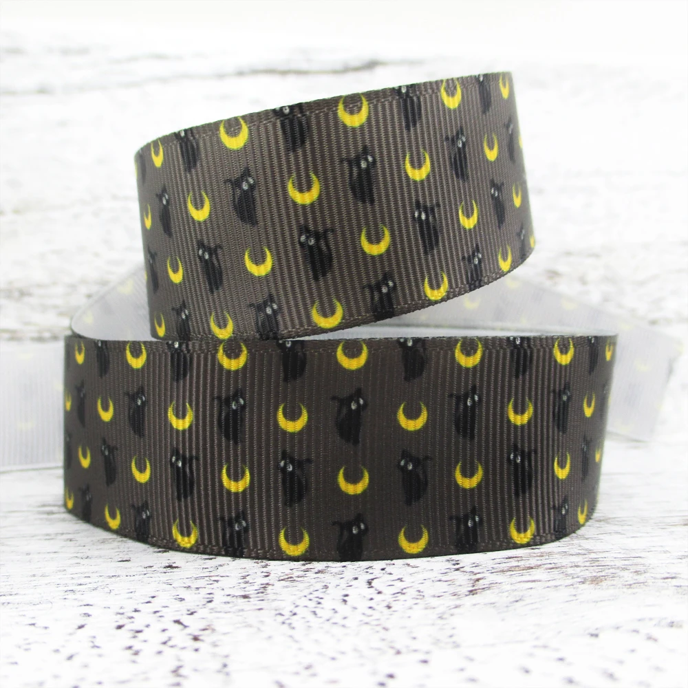 David accessories 1 ''с фокусным расстоянием 25 мм мультфильм печатных Полиэстеровая корсажная лента 10 ярдов, материалы для ручных поделок, 10Yc2506