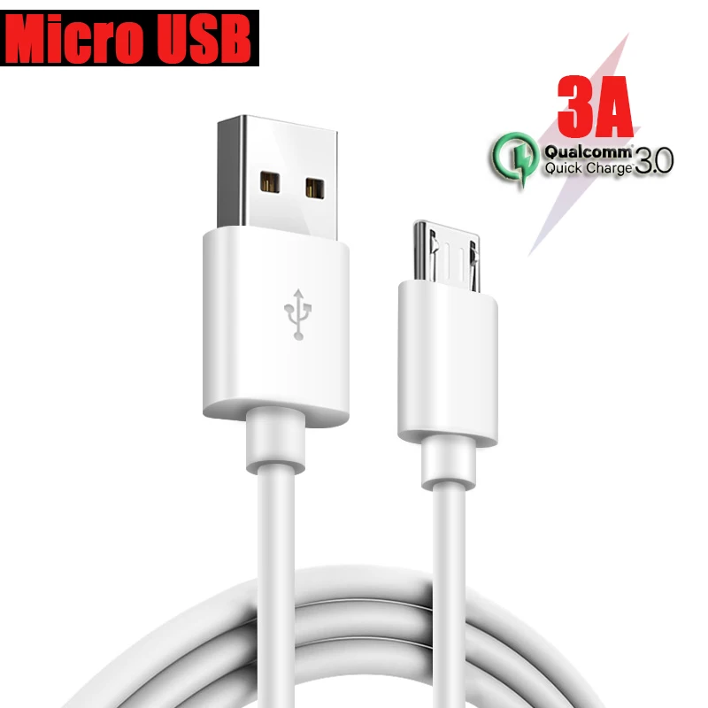Оригинальный кабель Micro USB 3A Android для смартфона Быстрая зарядка провод шнур