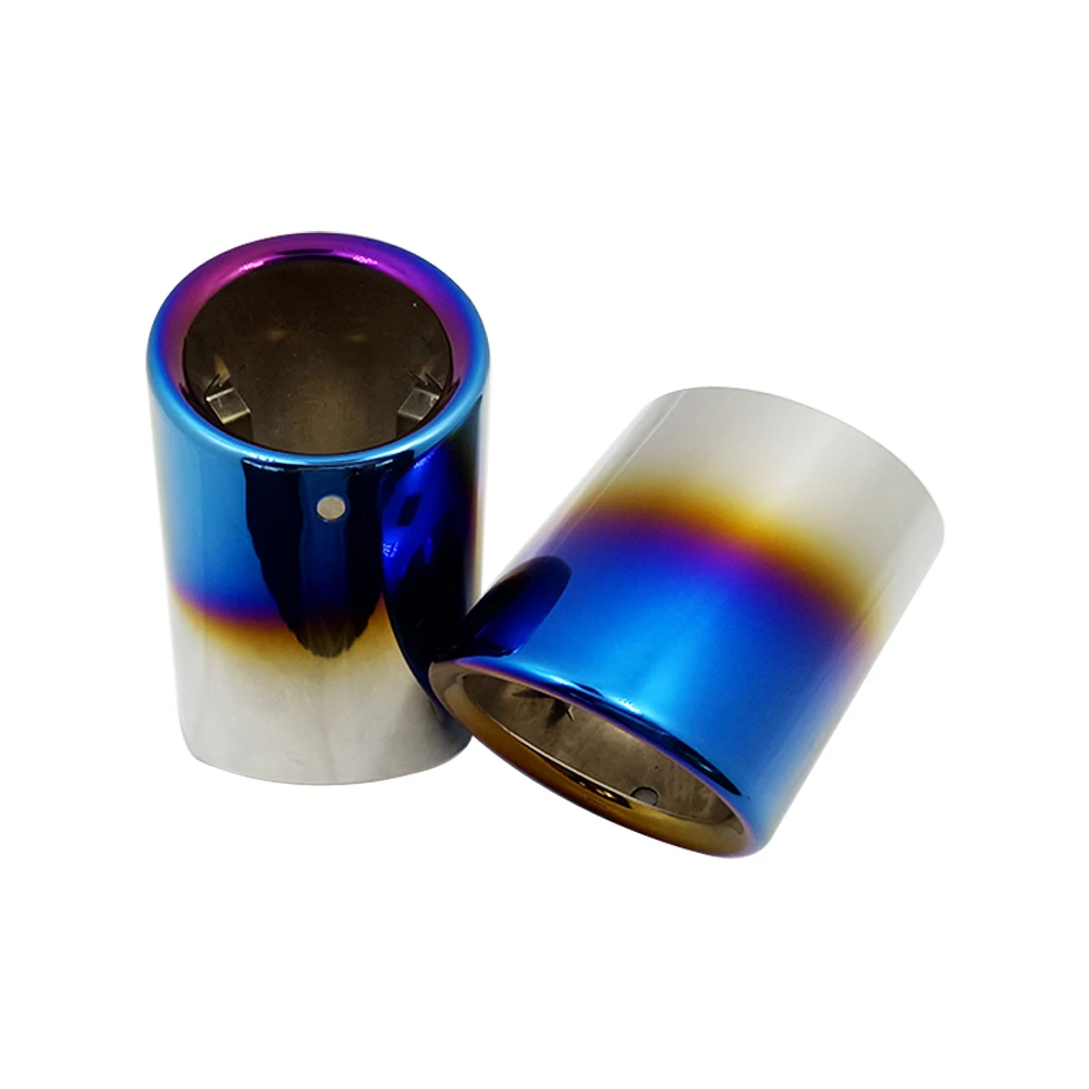 

1 Pair Car Auto Round Exhaust Muffler Tip Stainless Steel Pipe For BMW 5 Series F10 F11 F07 E12 E28 E34 E39 E60 E61 Car Styling
