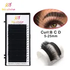 16 рядов 18,19, 20 мм длина в одном лотке maquiagem cilios шелк натуральный Индивидуальный Наращивание ресниц