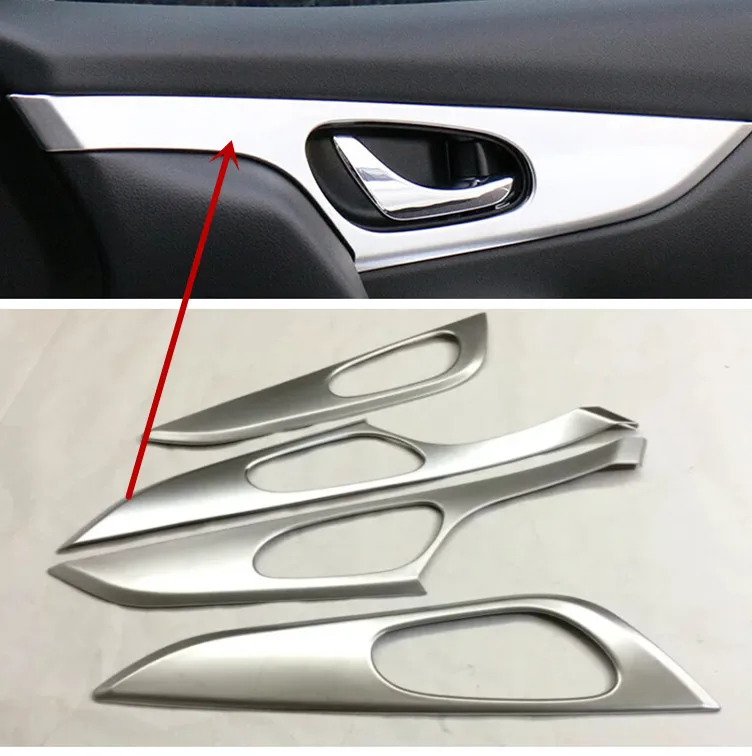 Хромированная внутренняя дверная ручка Крышка Чаша накладка рамка для Nissan Rogue Sport