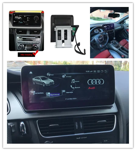 12 5 &quotHD1920*720 Android 10 Автомобильный DVD Радио для Audi A4 S4 A5 2009-2016 зеркальный экран GPS