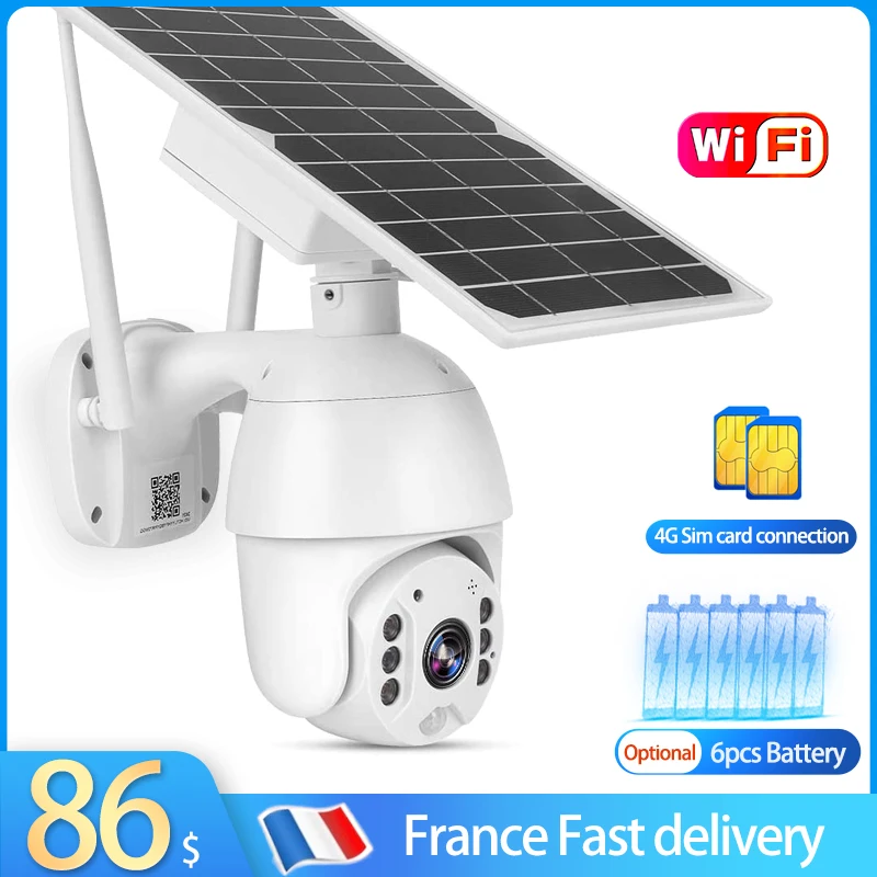 IP Камера уличная с солнечной батареей 1080P Wi Fi 8 Вт|Камеры видеонаблюдения| |