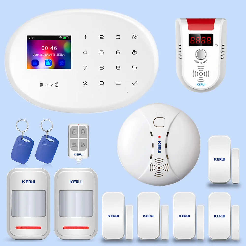 Kit 4 KERUI наружная Солнечная вспышка, wifi камера, GSM система охранной сигнализации, набор беспроводных домашних приложений, система контроля безопасности - Цвет: Kit 4