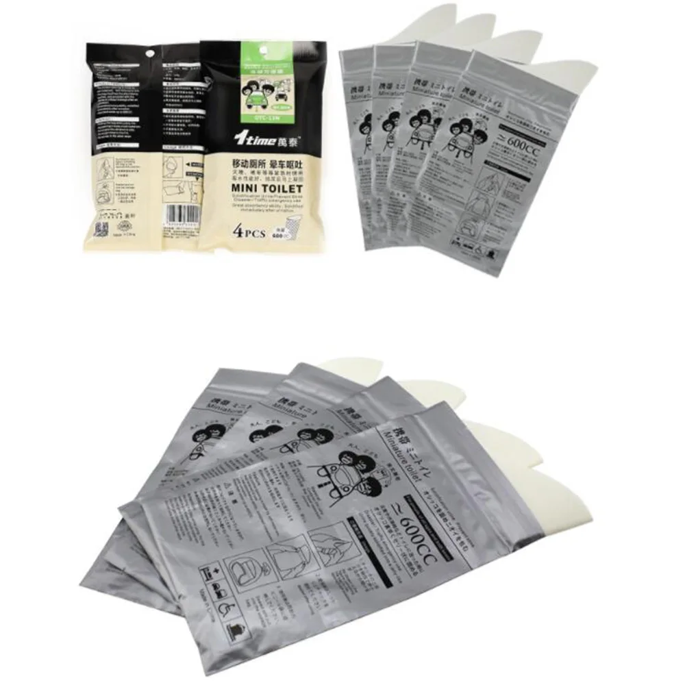 4 шт./компл. аварийный мешок мочи одноразовый писсуар туалетный для взрослых