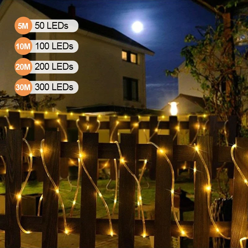 Гирлянда с питанием от солнечной батареи s-образный медный провод ПВХ радужная