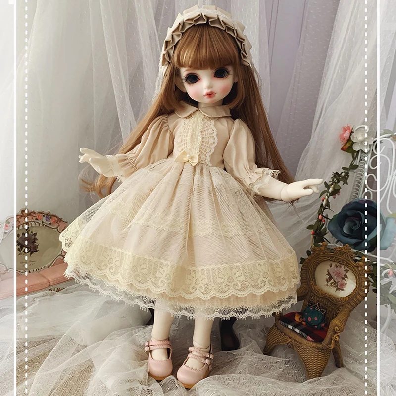 

1/6 1/4 Blythe BJD платье телесного цвета; Платье принцессы; Костюм + повязка на голову, комплект для BJD 1/6 1/4 кукла 1/6 Blyth кукольная одежда для куклы, аксессуары