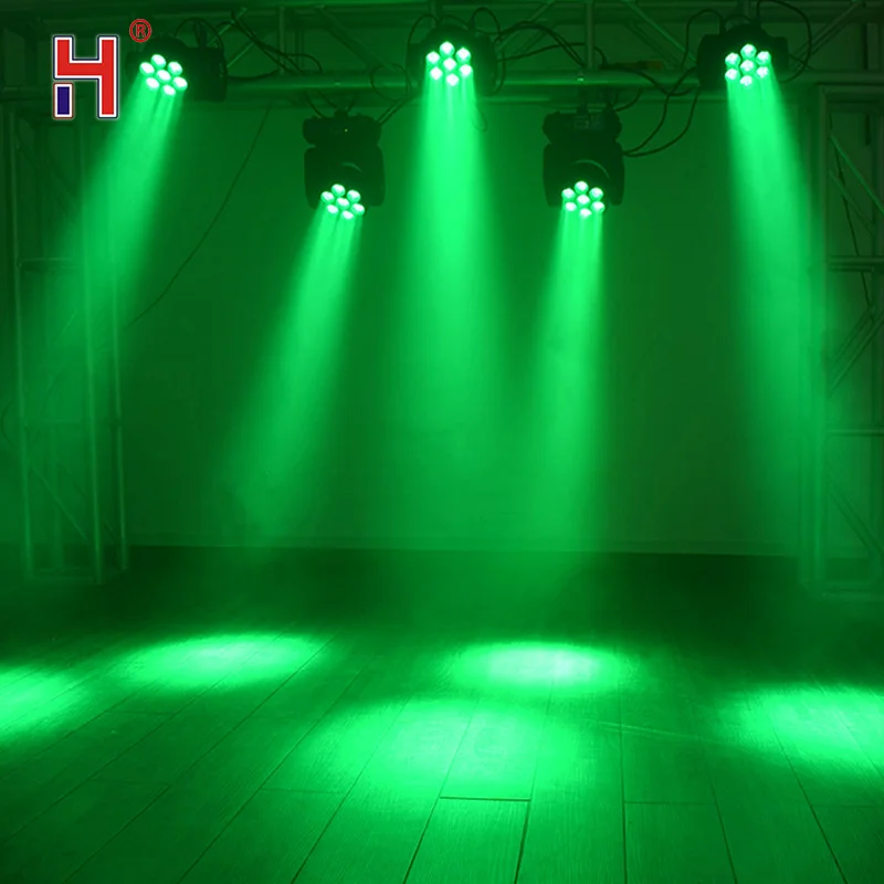 Светодиодный сценический прожектор Rgbw движущийся луч 7X12W Lyre Wash Led с Dmx управлением