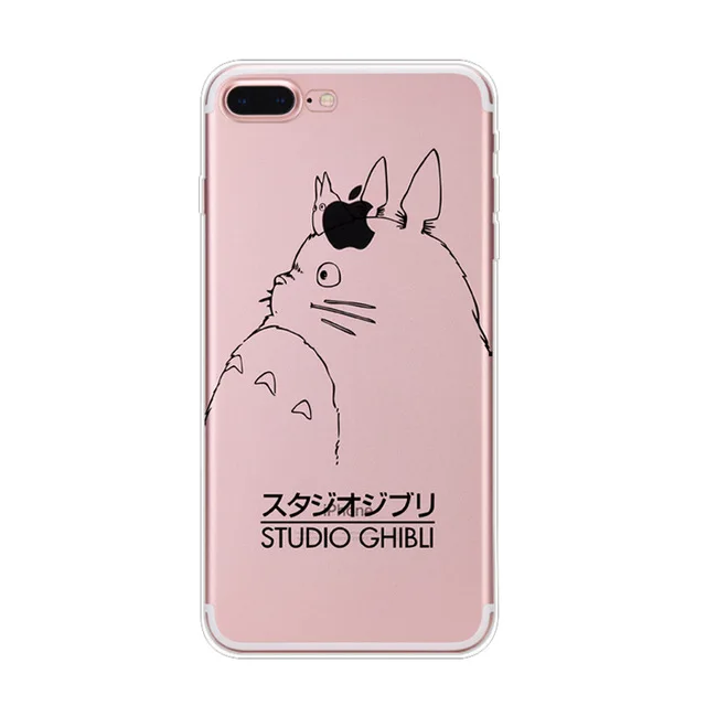 Милый мягкий чехол Totoro из ТПУ для IPhone X XR XS Max 5 5s Se силиконовый полный iphone 8 7 6 Plus Fundas