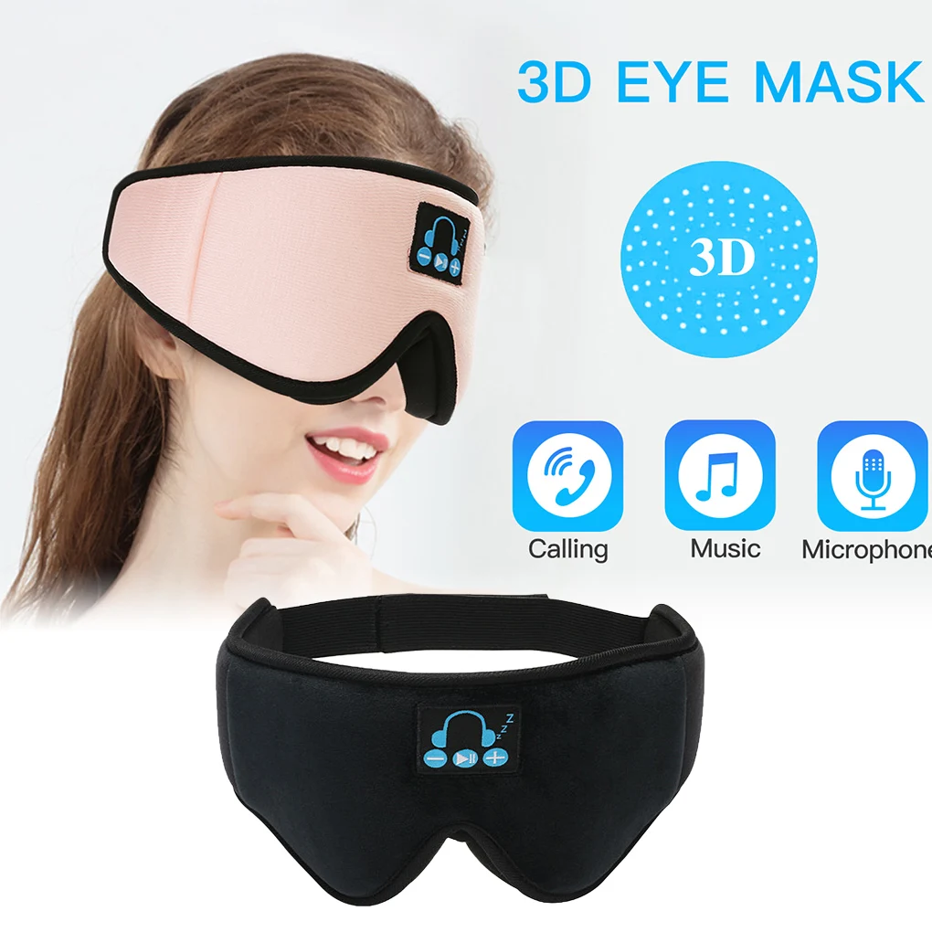

New 3D headphone wireless music sleep artifact breathable eye mask Bluetooth-compatible v5.0 headset call manufacturers