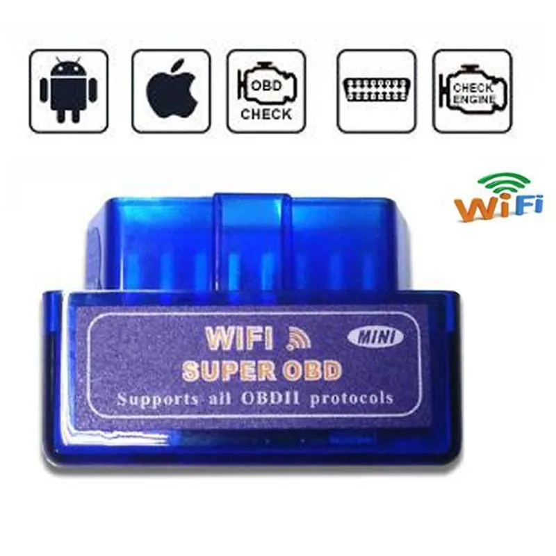 Бесплатная доставка Супер Мини ELM327 WIFI V1.5 OBD2 автомобильный диагностический