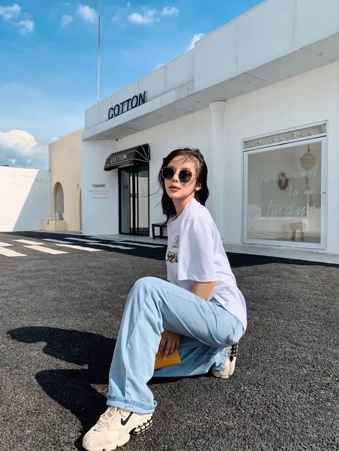 

103831 Summer Trendy Design O Neck Short Sleeve Letter Printing Metal Chain Casual Women T Shirt Simplicity Versatile A2