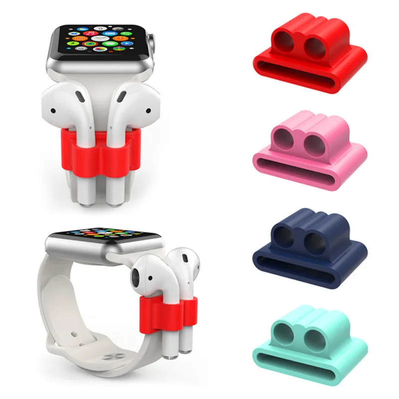 Чехол для Apple гарнитура Airpods чехол Iwatch ремешок силиконовый рукав часов с