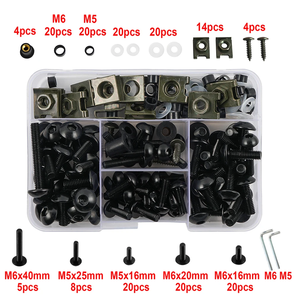 177 шт. комплекты обтекателей для болтов болты кузовных работ Nut BMW S1000RR R1200GS R1250GS