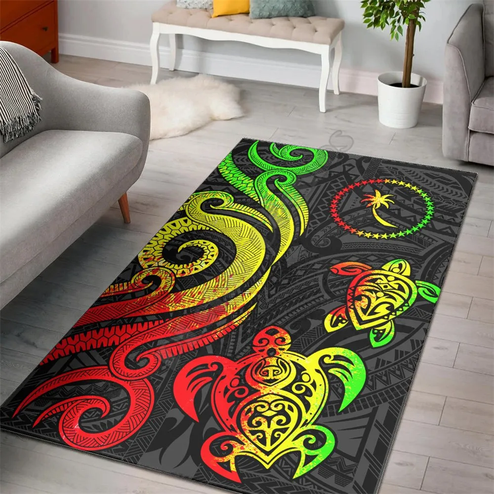 

Chuuk Area Rug Reggae Tentacle Turtle 3D Printed Carpet Mat for Living Room Doormat Flannel Print Bedroom Non-slip Floor Rug