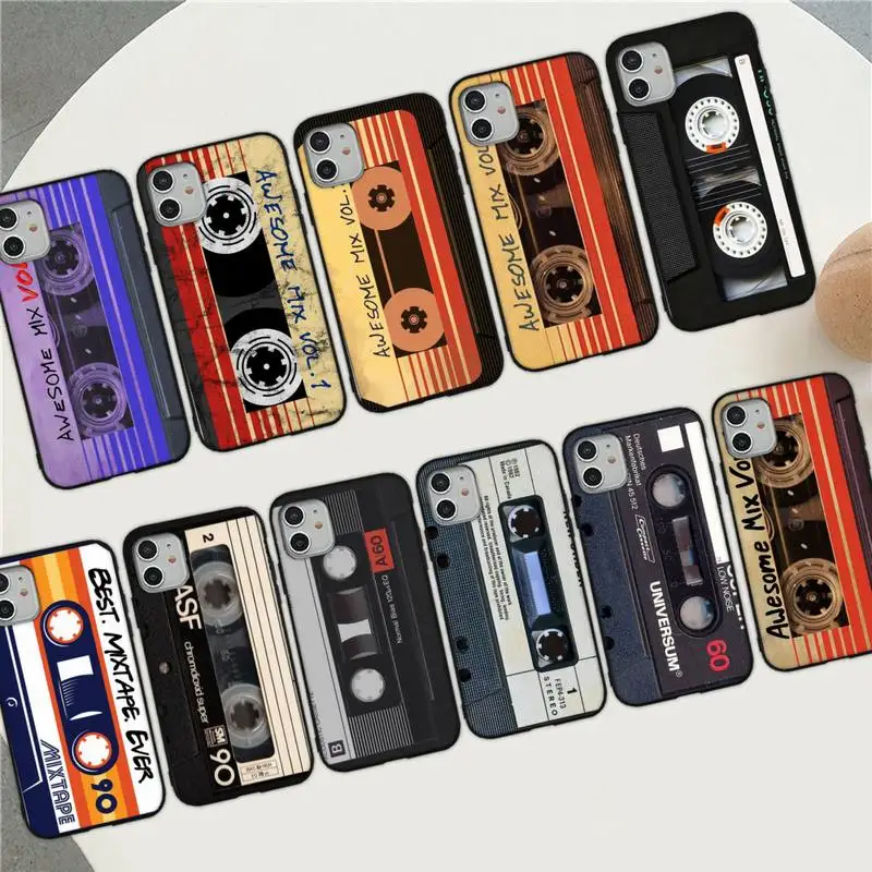 

Vintage Cassette tape retro style Phone Case for iPhone 8 7 6S Plus X 5S SE 2020 XR 11 12 mini pro XS MAX