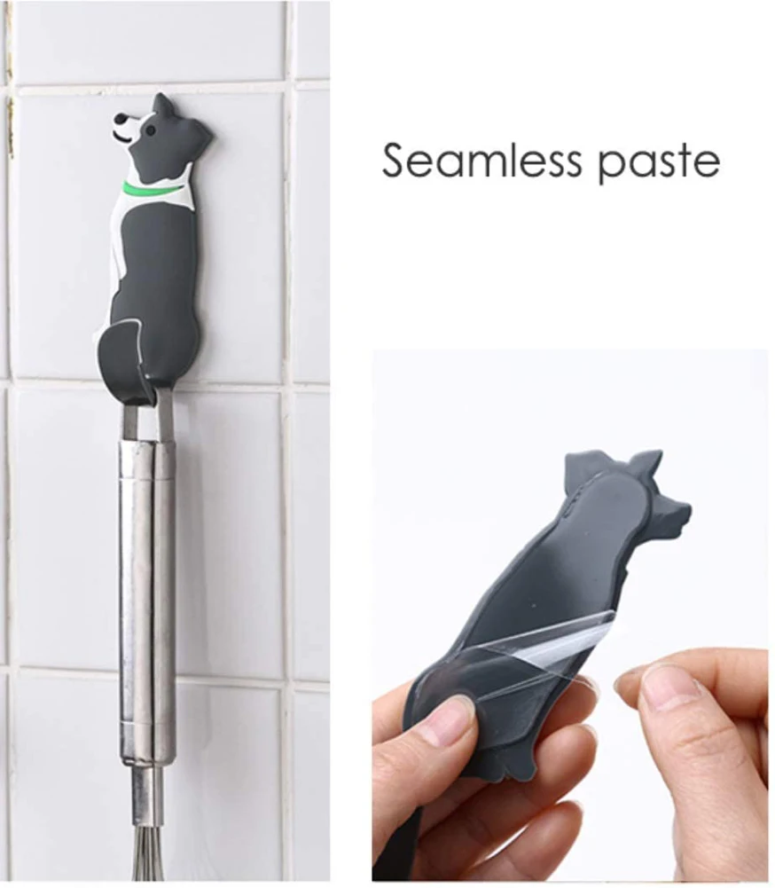 Настенные крючки с милыми животными Многоразовые водонепроницаемые съемные