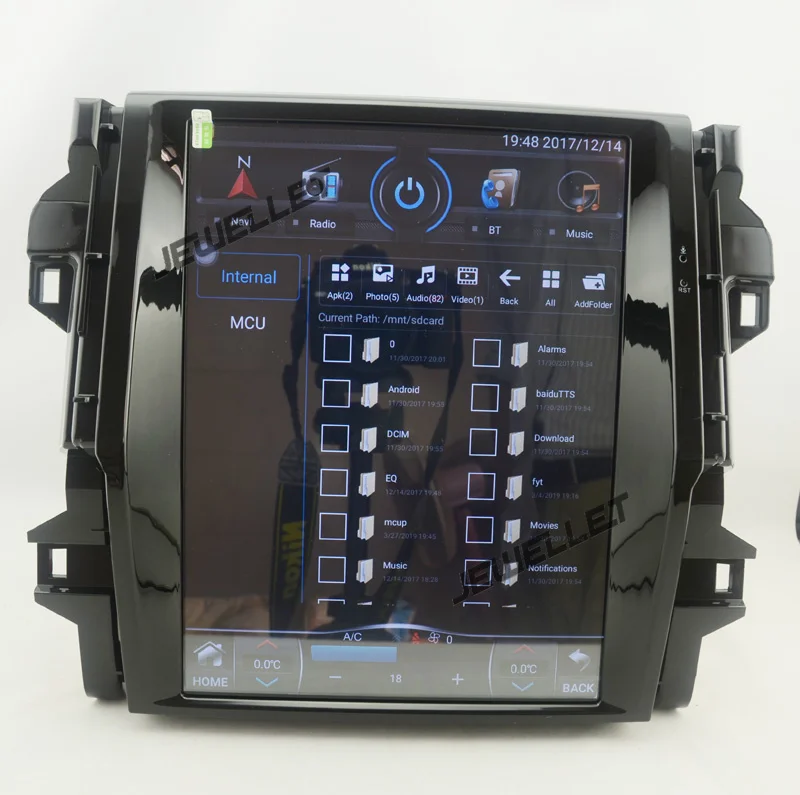 

12.1" tesla style vertical screen quad core Android 6.0 Car GPS radio Navigation for Toyota Fortuner 2016-2018
