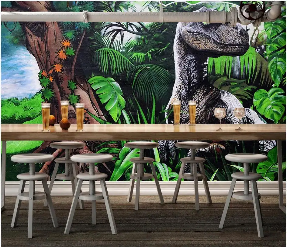 3D-обои WDBH фотообои на заказ ручная роспись граффити первоклассный лес