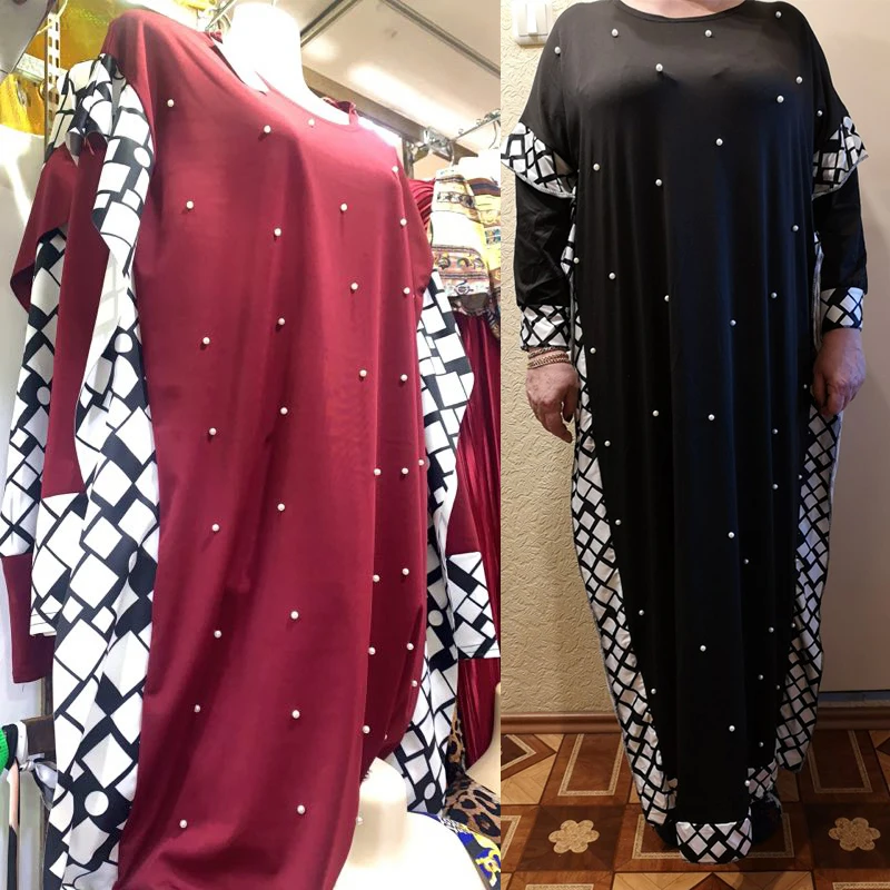 

Africa Dress Women Bangladesh Abaya Muslim Evening Ruffle Bead Moroccan Kaftan Plus Size Islamic Clothing Jilbab Hijab Vestidos