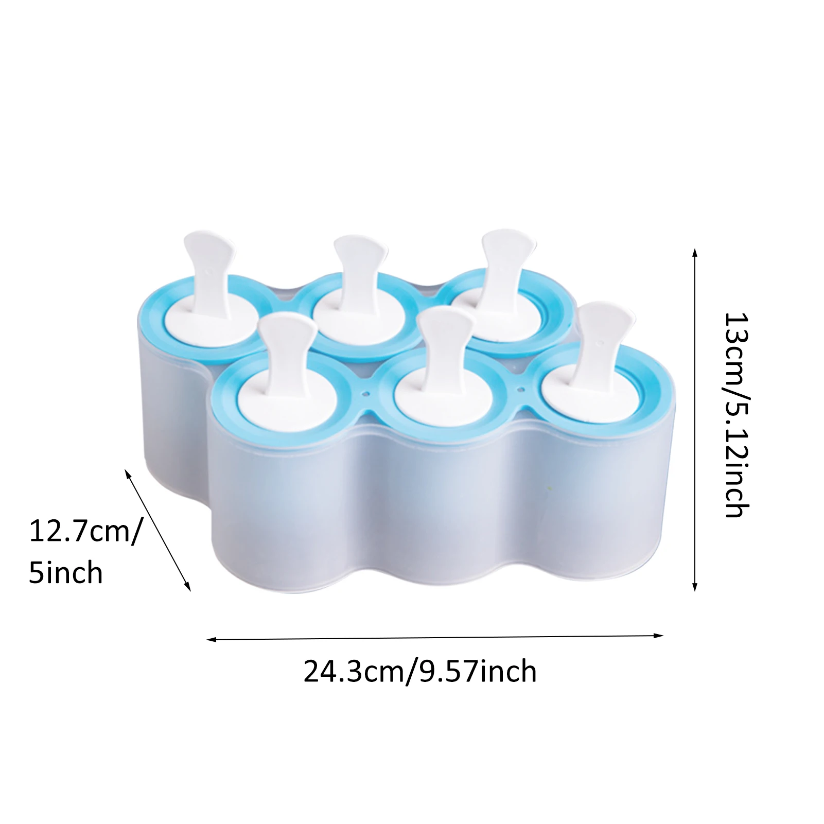 

6 Cells Ice-lolly Mould Summer Accessories Kitchen Tools Food Grade Lolly Mould DIY Ice Cream Maker Popsicle Molds Dessert Mold